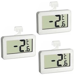 3 ADET TFA 30.2028.02 Mini Dijital Buzdolabı Termometresi - 1