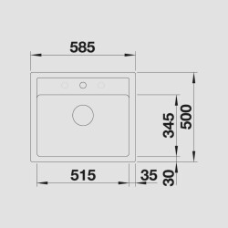 BlancoLegra6Silgranit™EvyeVolkanoGriEviye(523332) - 2