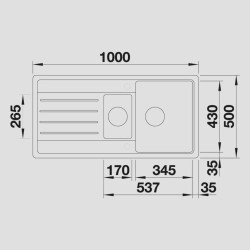 BlancoLegra6SSilgranit™EvyeVolcanoGriEviye(527271) - 2
