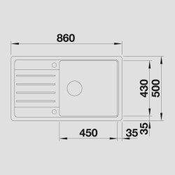 BlancoLegraXL6SSilgranit™EvyeDamlalıklıGranitBeyazEviye(523328) - 2