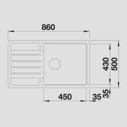 BlancoLegraXL6SSilgranit™EvyeDamlalıklıGranitSoftBeyazEviye(527091) - 2