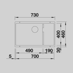 BlancoSubline700ULevelSilgranit™TezgahAltıEvye1.5GözDamlalıksızKayaGriEviye(523453) - 2