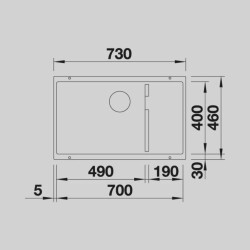 BlancoSubline700ULevelSilgranit™TezgahAltıEvye1.5GözDamlalıksızSoftBeyazGranitEviye(527171) - 2