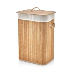 Casalinda Naturel Diktörgen Bambu Katlanır 72Lt Kirli Çamaşır Sepeti (CL-6020) - 1