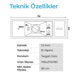 Crauf Lusso 1035 Pvd Eviye Takım Bakır Renk (531.1424.1035.24) - 2