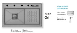 Crauf Lusso 1056 Eviye Takımı Mat Gri Renk (531.1425.1056.24) - 2