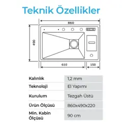 Crauf Lusso 1060 Pvd Eviye Takım Bakır Renk (531.1424.1060.24) - 3