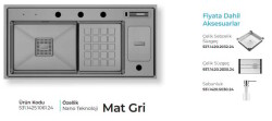 Crauf Lusso 1061 Eviye Takım Mat Gri (531.1425.1061.24) - 2