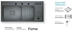 Crauf Lusso 1061 Pvd Eviye Takımı Füme Renk (531.1422.1061.24) - 2