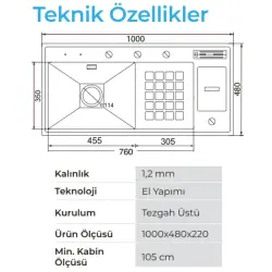 Crauf Lusso 1061 Pvd Eviye Takımı Füme Renk (531.1422.1061.24) - 3