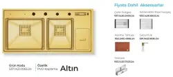 Crauf Lusso 1065 Pvd Eviye Takımı Altın Renk (537.1423.1065.24) - 2