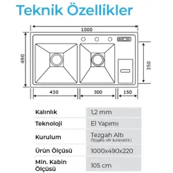 Crauf Lusso 1065 Pvd Eviye Takımı Bakır Renk (537.1424.1065.24) - 3