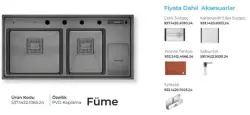 Crauf Lusso 1065 Pvd Eviye Takımı Füme Renk (537.1422.1065.24) - 2