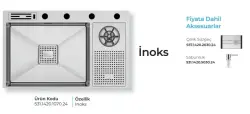 Crauf Lusso 1070 Eviye Takımı Inox Renk (531.1420.1070.24) - 2