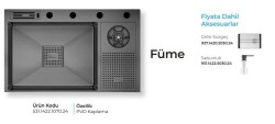 Crauf Lusso 1070 Pvd Eviye Takımı Füme Renk (531.1422.1070.24) - 2