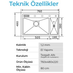 Crauf Lusso 1071 Eviye Takımı Inox Renk (531.1420.1071.24) - 3