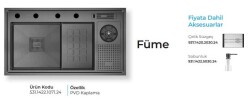 Crauf Lusso 1071 Pvd Eviye Takım Füme Renk (531.1422.1071.24) - 2