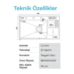 Crauf Lusso 1072 Eviye Takımı Inox Renk (531.1420.1072.24) - 3