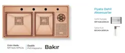 Crauf Lusso 1075 Pvd Eviye Takımı Bakır Renk (537.1424.1075.24) - 2