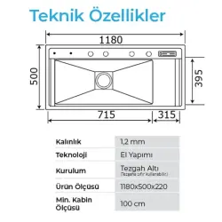 Crauf Lusso 1080 Pvd Eviye Takımı Bakır Renk (531.1424.1080.24) - 3
