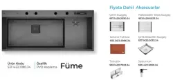 Crauf Lusso 1080 Pvd Eviye Takımı Füme Renk (531.1422.1080.24) - 2