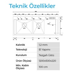 Crauf Lusso 1081 Eviye Takımı Mat Gri Renk (536.1425.1081.24) - 3