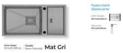 Crauf Lusso 1085 Eviye Takımı Mat Gri Renk (531.1425.1085.24) - 2
