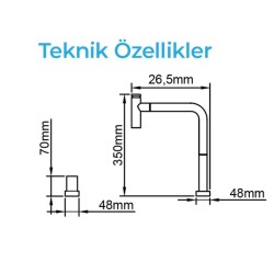 Crauf Lusso 4030 Füme/Antrasit Renk Eviye Bataryası (230.4422.4030.24) - 2