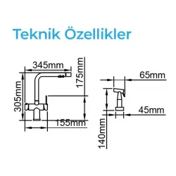 Crauf Lusso 4040 Purification Pvd Bakır Arıtmalı Eviye Bataryası (230.4424.4040.24) - 2