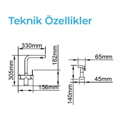 Crauf Lusso 4045 Pvd Bakır Eviye Bataryası (230.4424.4045.24) - 2
