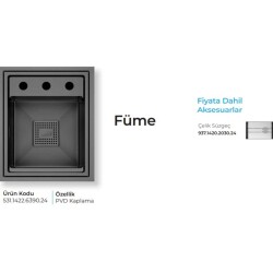 Crauf Lusso 6390 Eviye Takımı Füme Renk (531.1422.6390.24) - 3