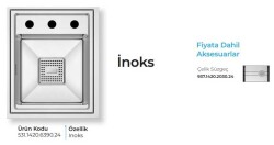 Crauf Lusso 6390 Eviye Takımı Inox Renk (531.1420.6390.24) - 2