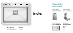 Crauf Lusso 6391 Eviye Takımı Inox Renk (531.1420.6391.24) - 2