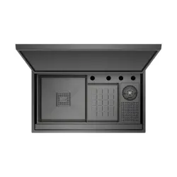 Crauf Lusso 6395 Eviye Takımı Mat Gri Renk (531.1425.6395.24) - 1