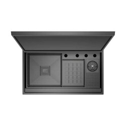 Crauf Lusso 6395 Pvd Eviye Takımı Füme Renk (531.1422.6395.24) - 1