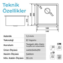 Crauf Stella 4454 Eviye Füme Renk (530.2422.4454.24) - 2
