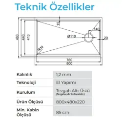 Crauf Vertice 4880 Pvd Bakır Eviye (530.1424.4880.24) - 2