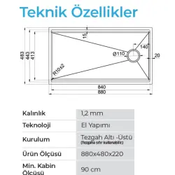 Crauf Vertıce 4888 Pvd Bakır Eviye (530.1424.4888.24) - 2