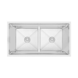Crauf Vertice 4895 İkiz Eviye Inox Renk (537.1420.4895.24) - 1