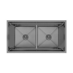 Crauf Vertice 4895 Pvd İkiz Eviye Füme Renk (537.1422.4895.24) - 1
