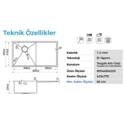 Crauf Via Bella 6071 Eviye Mat Gri Renk (533.2425.6071.22) - 2