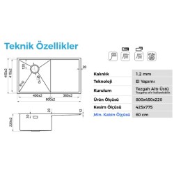 Crauf Via Bella 6071 Pvd Eviye Bakır Renk (533.2424.6071.22) - 2