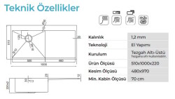 Crauf Via Lattea 6174 Eviye Inox Renk Sol (533.2420.6174.23) - 2