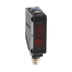 Fotoelektrik sensör dikdörten muhafaza kırmızı LED arka plan bastırmalı 200 mm PNP Liht-ON/Dark-ON M8 4 pinli konnektör - 1