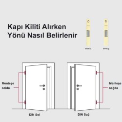 Hafele Düz Kısa Sağ Yön Kilit Karşılığı Mat Paslanmaz Çelik Renkli (911.39.207) - 3