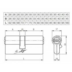 Kale 164/BN Bilyalı Silindir Emniyet Kartlı 68mm Krom Barel (756K) - 2