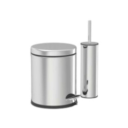 Kosova 2'li Banyo Seti 5L + WC Klozet Banyo Fırçası Krom Renk (VNK-0090) - 1