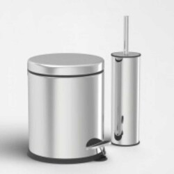 Kosova 2'li Banyo Seti 5L + WC Klozet Banyo Fırçası Krom Renk (VNK-0090) - 2