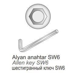 Mesan Ø8x16mm M6 Metal Tırtıllı Dübel (102-04-13-403) - 4