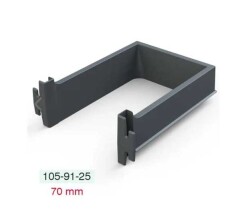 Mesan Gri 70 mm Köşeli Gider Kapama (105-91-25-303) - 1